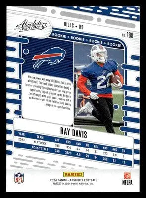 2024 Panini Absolute #188 Ray Davis Retail - Football Card Single