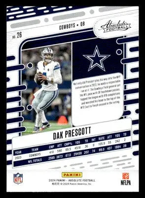 2024 Panini Absolute #26 Dak Prescott Retail - Football Card Single