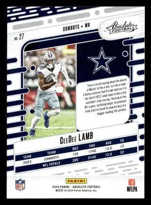 2024 Panini Absolute #27 CeeDee Lamb Retail - Football Card Single
