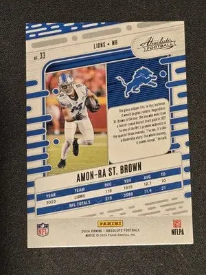2024 Panini Absolute #33 Amon-Ra St. Brown Retail - Football Card Single