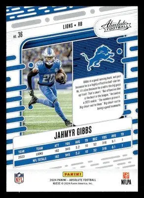 2024 Panini Absolute #36 Jahmyr Gibbs Retail - Football Card Single