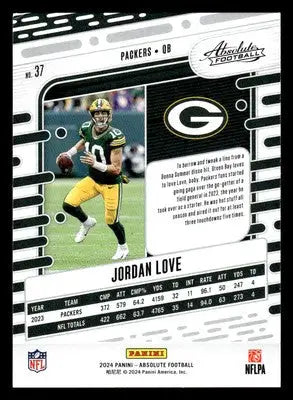 2024 Panini Absolute #37 Jordan Love Retail - Football Card Single