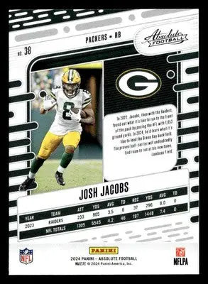 2024 Panini Absolute #38 Josh Jacobs Retail - Football Card Single