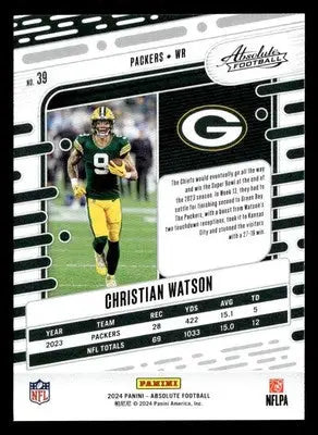 2024 Panini Absolute #39 Christian Watson Retail - Football Card Single