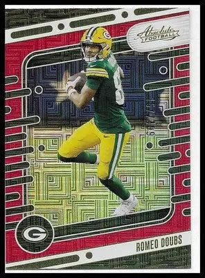 2024 Panini Absolute #40 Romeo Doubs Red Squares /499 Green Bay Packers NFL Card
