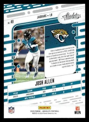 2024 Panini Absolute #49 Josh Hines-Allen Retail - Football Card Single
