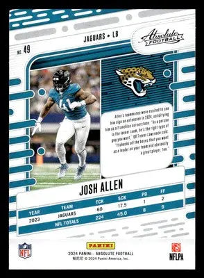 2024 Panini Absolute #49 Josh Hines-Allen Retail - Football Card Single