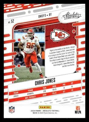 2024 Panini Absolute #52 Chris Jones Retail - Football Card Single