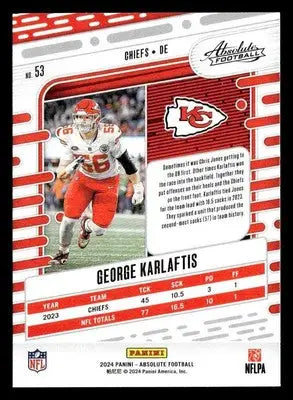 2024 Panini Absolute #53 George Karlaftis Retail - Football Card Single