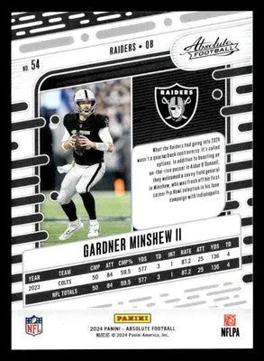 2024 Panini Absolute #54 Gardner Minshew II Retail - Football Card Single