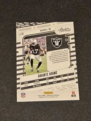 2024 Panini Absolute #55 Davante Adams - Football Card Single