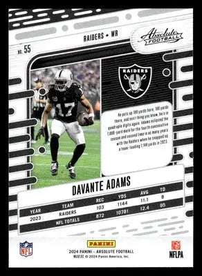 2024 Panini Absolute #55 Davante Adams Retail Las Vegas Raiders - Football Card Single
