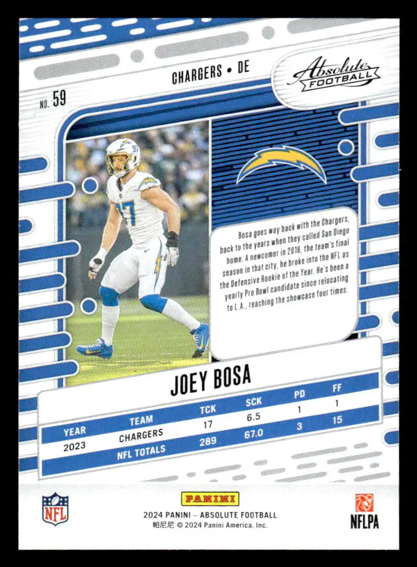 2024 Panini Absolute #59 Joey Bosa Red and Blue - Football Card Single