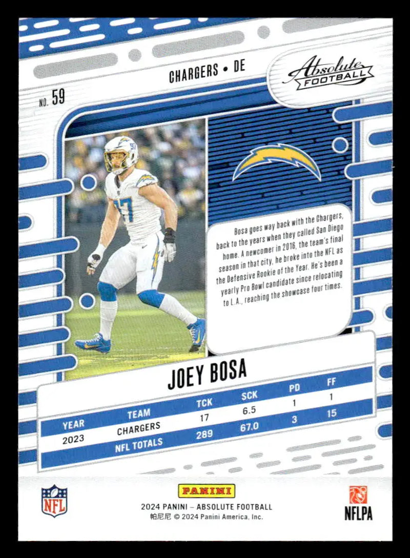 2024 Panini Absolute #59 Joey Bosa Red and Blue - Football Card Single
