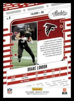 2024 Panini Absolute #6 Drake London Retail - Football Card Single