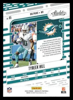 2024 Panini Absolute #65 Tyreek Hill Retail - Football Card Single