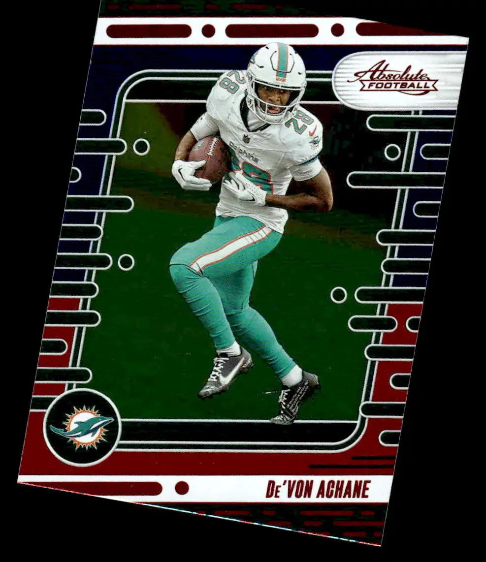 2024 Panini Absolute #67 De’Von Achane Red and Blue - Football Card Single