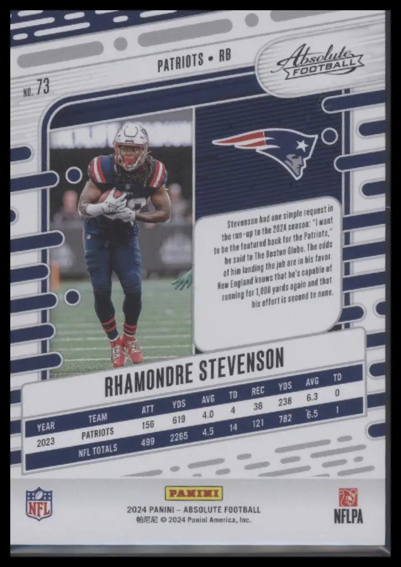 2024 Panini Absolute #73 Rhamondre Stevenson Red Spectrum #/125 Patriots - Football Card Single