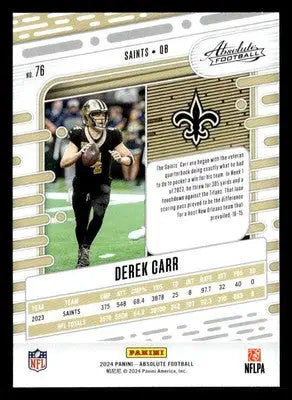 2024 Panini Absolute #76 Derek Carr Retail - Football Card Single