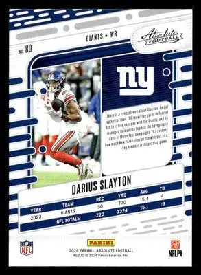 2024 Panini Absolute #80 Darius Slayton Retail - Football Card Single
