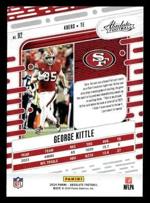 2024 Panini Absolute #92 George Kittle Retail - Football Card Single