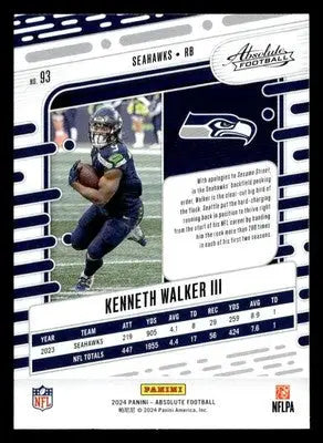 2024 Panini Absolute #93 Kenneth Walker III Retail - Football Card Single