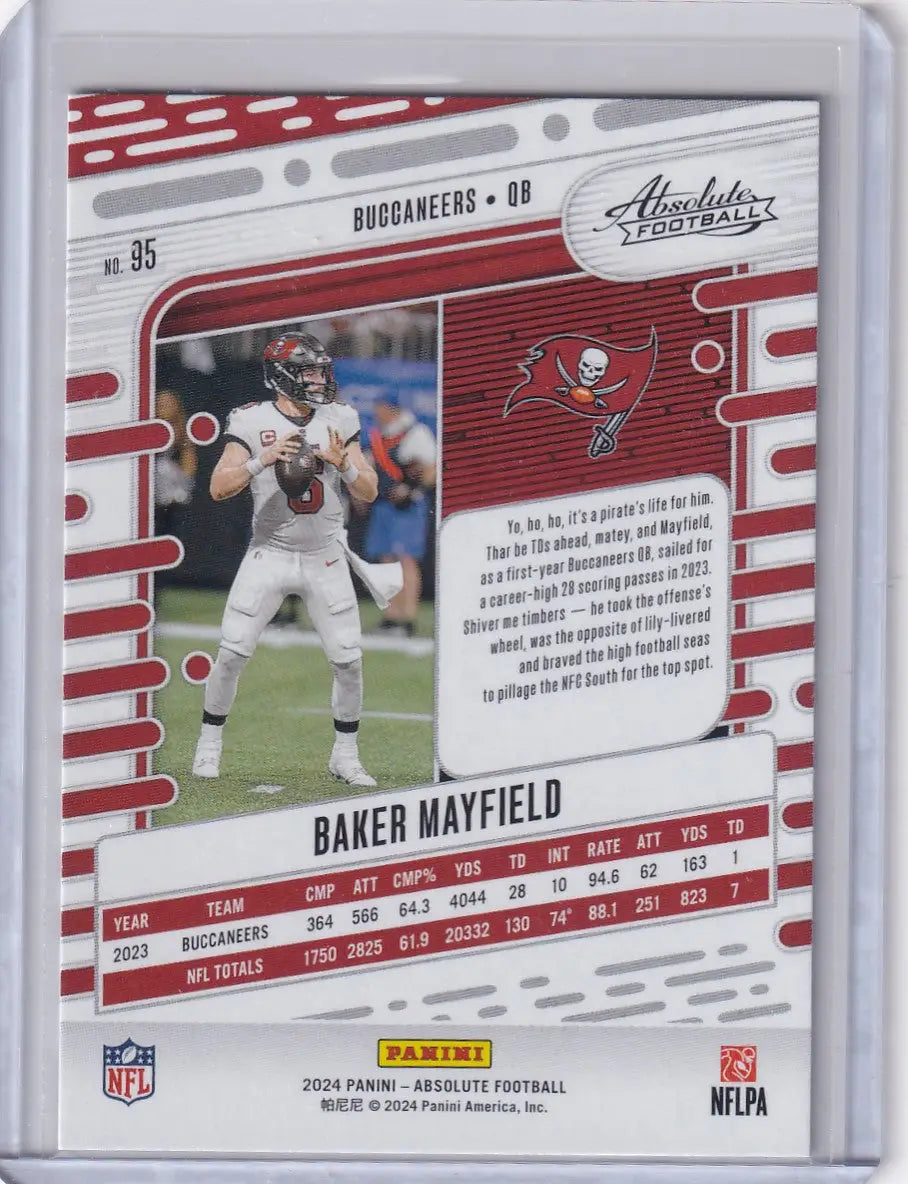 2024 Panini Absolute #95 Baker Mayfield - Tampa Bay Buccaneers - Football Card Single