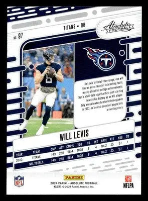 2024 Panini Absolute #97 Will Levis Retail - Football Card Single