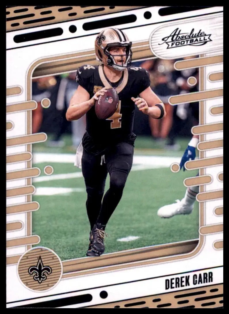 2024 Panini Absolute Black Derek Carr #76 New Orleans Saints Football Card NFL - Football Card Single