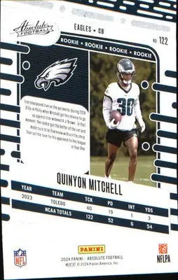 2024 Panini Absolute Blue #122 Quinyon Mitchell