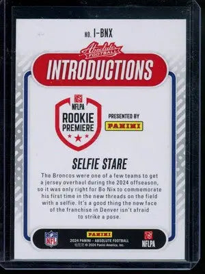 2024 Panini Absolute Bo Nix #I-BNX Rookie Football - Football Card Single