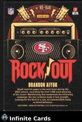 2024 Panini Absolute BRANDON AIYUK #RO-BAK Rock Out San Francisco 49ers - Football Card Single