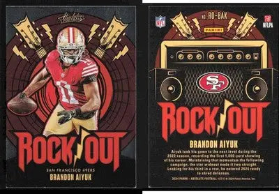 2024 Panini Absolute BRANDON AIYUK #RO-BAK Rock Out San Francisco 49ers - Football Card Single