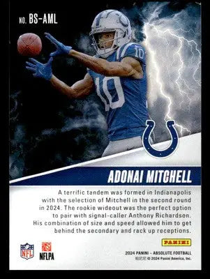 2024 Panini Absolute #BS-AML Adonai Mitchell By Storm RC Indianapolis Colts - Football Card Single