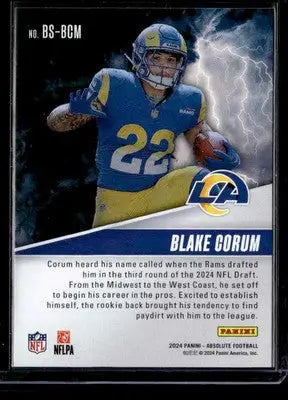 2024 Panini Absolute #BS-BCM Blake Corum By Storm - Football Card Single