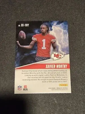 2024 Panini Absolute #BS-XWY Xavier Worthy By Storm - Football Card Single