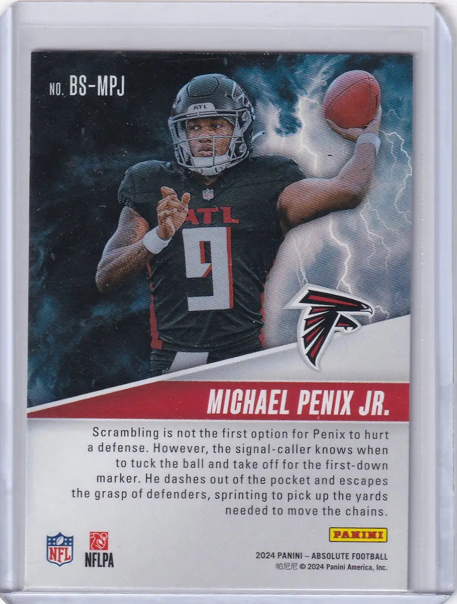 2024 Panini Absolute By Storm #BS-MPJ Michael Penix Jr. - Falcons - Football Card Single