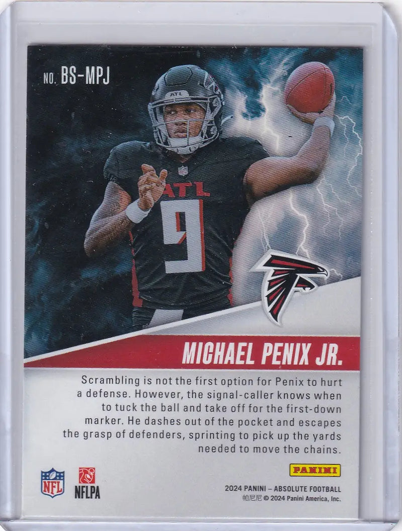 2024 Panini Absolute By Storm #BS-MPJ Michael Penix Jr. - Falcons - Football Card Single