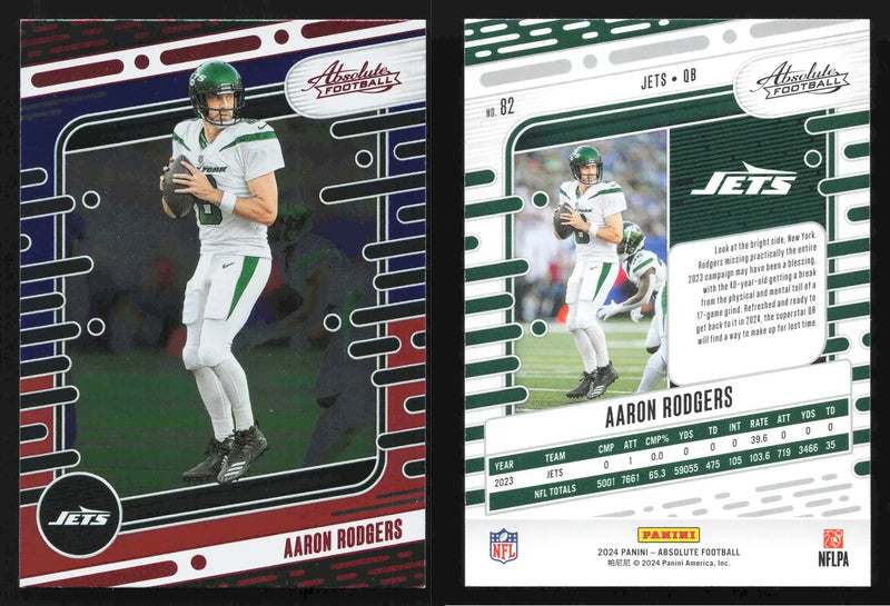 2024 Panini Absolute Football AARON RODGERS #82 New York Jets - Football Card Single