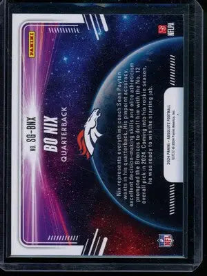 2024 Panini Absolute Football Bo Nix #SG-BNX Star Gazing RC Football - Football Card Single