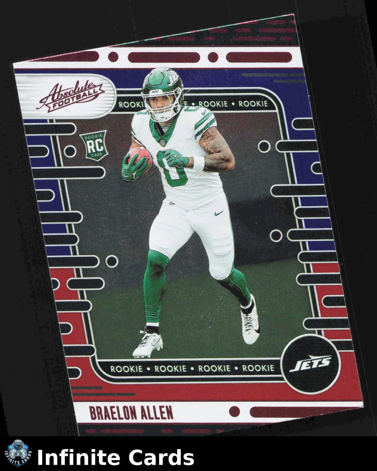 2024 Panini Absolute Football BRAELON ALLEN #190 Red Blue New York Jets RC - Football Card Single