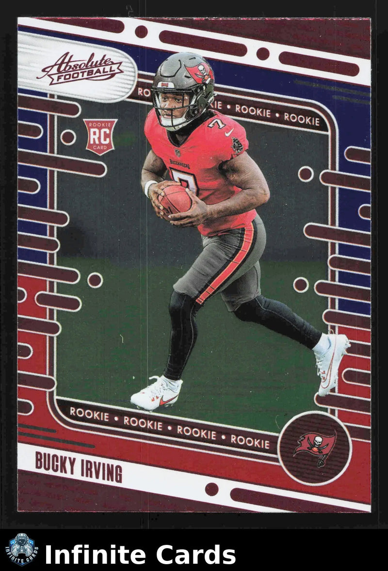 2024 Panini Absolute Football BUCKY IRVING #186 Red Blue Buccaneers RC - Football Card Single