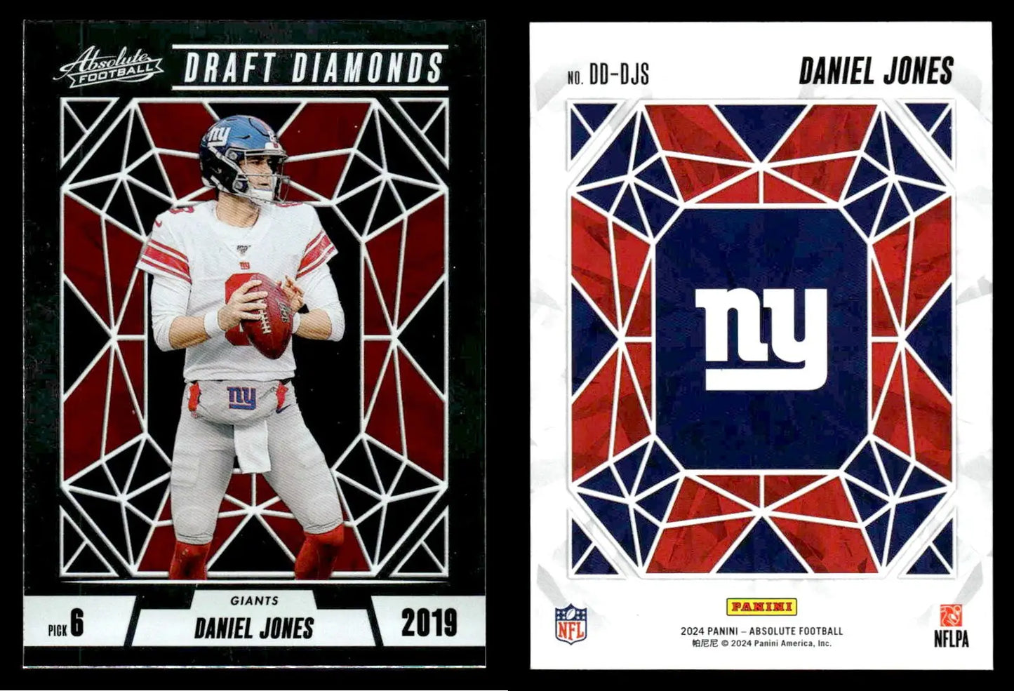 2024 Panini Absolute Football DANIEL JONES #DD-DJS Draft Diamonds Giants - Football Card Single