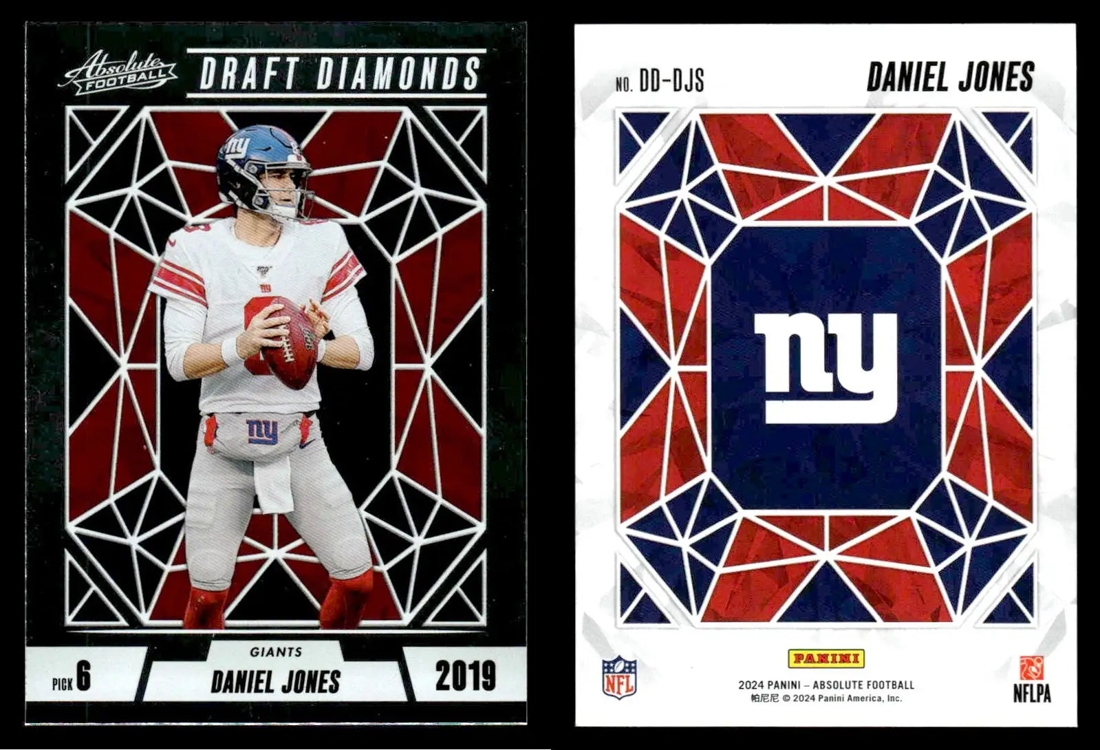 2024 Panini Absolute Football DANIEL JONES #DD-DJS Draft Diamonds Giants - Football Card Single