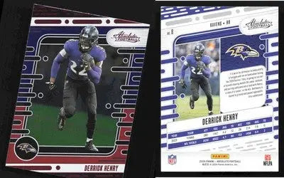 2024 Panini Absolute Football DERRICK HENRY #8 [Base] Baltimore Ravens - Football Card Single
