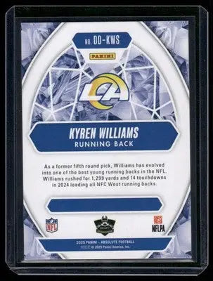 2024 Panini Absolute Football Draft Diamonds Kyren Williams #DD-KWS Football - Football Card Single