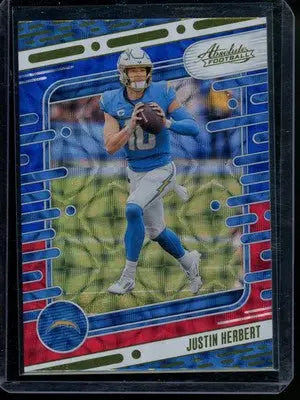 2024 Panini Absolute Football Justin Herbert #57 Red White & Blue Kaleidoscope - Football Card Single