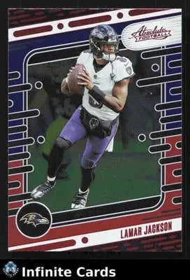 2024 Panini Absolute Football LAMAR JACKSON #9 Red Blue Baltimore Ravens - Football Card Single