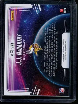 2024 Panini Absolute Football Star Gazing J.J. McCarthy #SG-JJM RC Football - Football Card Single