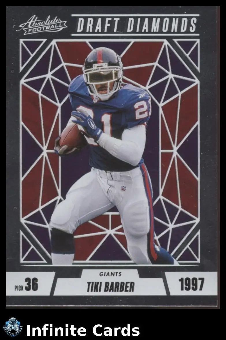 2024 Panini Absolute Football TIKI BARBER #DD-TBR Draft Diamonds New York Giants - Football Card Single